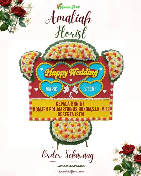 Papan Bunga Pernikahan Poyowa Besar Satu