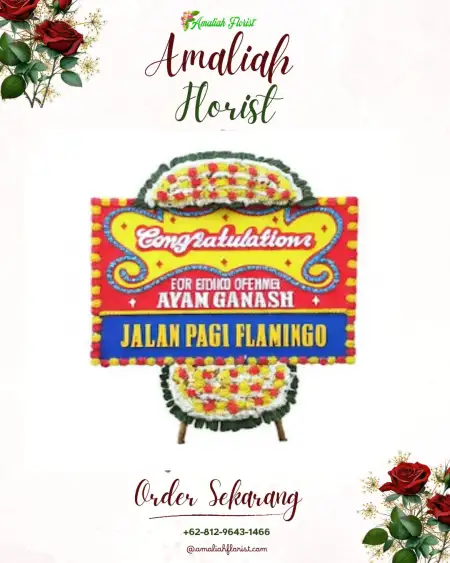Sewa Papan Bunga Poyowa Besar Satu